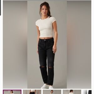 American Eagle Outfitters Black Straight Leg Jeans